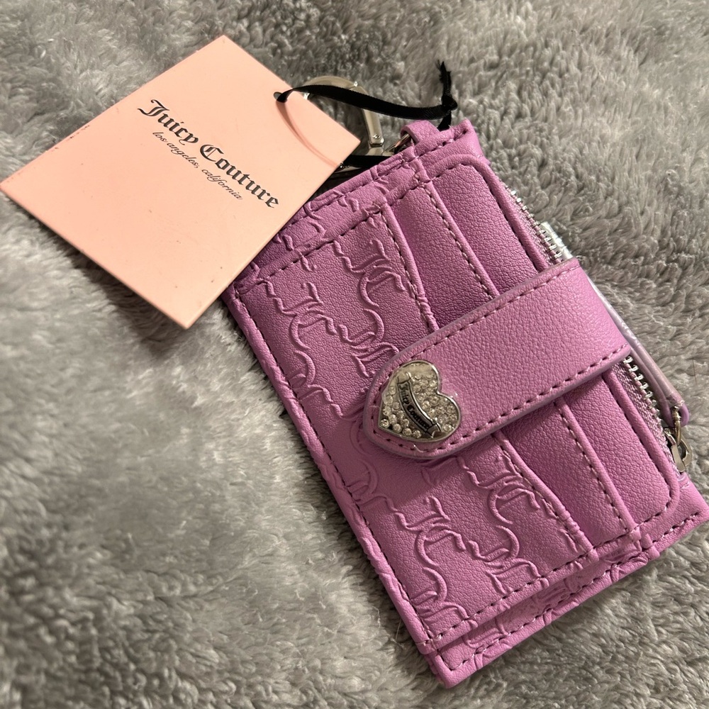 Juicy Couture Embossed Lavender Card Holder